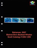 $4.50 Scott Value - 2007 BAHAMAS Beaked Whales Caribbean Atlantic CV MNH NH UMM