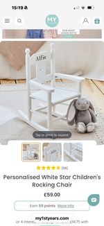 My 1st Years Wooden Rocking Chair Baby Toddler Rocker