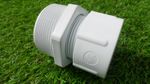 WHITE ABS  2"-1.5" MALE THREAD NUT WITH 1.5" MALE NIPPLE FITS CERTIKIN MAINDRAIN