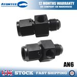 AN6 Fuel Pressure Fitting Male to Female 1/8 NPT Gauge Port Hose Adapter