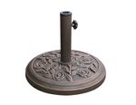 CAST IRON ROUND UMBRELLA PARASOL BASE STAND PATIO OUTDOOR GARDEN HEAVY 9KG