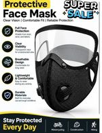 Reusable Carbon Filter Dust Mask with Adjustable Goggles,with 5-Layer Filter