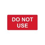 DO NOT USE White on Red Self Adhesive Labels 50mm x 25mm Pack of 25