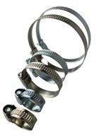 Hose Clips Pipe Clamps 9mm Bandwidth  W1 Zinc Plated Steel, W4 Stainless Steel