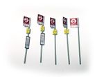PACK OF 25 LONDON TRANSPORT BUS STOP SIGNS OO 1:76 SCALE MODEL RAILWAY - S012-OO