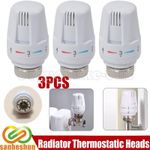 3PCS Radiator Valve TRV Thermostat Head Thermostatic Heater Control Replacement
