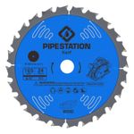 Pipestation 165mm x 24T TCT Circular Saw Disk | Thin Kerf for Dewalt Makita
