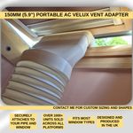 High Flow Skylight Air Con Window Vent Adapter Connector AC 150mm 5.9"