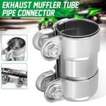 2 inch 51mm Exhaust Tube Pipe Connector Joiner Sleeve Clamp Connector Universal