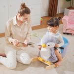 Animal Baby Rocking Horse Penguin Plush Cute Musical Button w/32 Songs Wide Seat