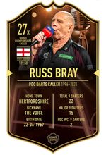 Russ Bray Small Signed Ultimate Card INC FREE P&P TO UK ONLY