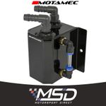 Alloy 0.5L Small Oil Catch Tank Anodized BLACK 3/8 BSP threaded fittings Motamec