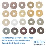 Radiator Pipe Covers Self-Stick Rose Laminate Covers Pack Of 2 Various Colours
