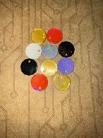 10 Pieces. UK £1 Coin Trolley Token. Assorted Colours.  Come With Free Key Ring