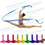 4M Dance Gym Ribbon Rhythmic Art Gymnastic Streamer Baton Twirling Rod UK