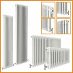 White Radiator Vertical  Horizontal Traditional 2 3 Column Cast Iron Style Rads