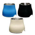 Dogit Elevated Dog Bowl 900 ml Blue, Black, White Raised Puppy Food & Water Dish