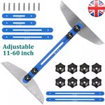 1Set Stair Tread Template Tool Length Adjustable 11''-60'' Measuring Jig Gauge