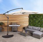 3m Hanging Banana Cantilever Umbrella Cream - grade B return RRP £64.99