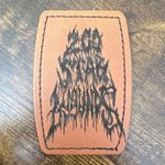 200 stab wounds Band Logo Cloth Patch Tan/Brown with Black Design Approx 3in