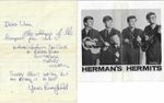 Herman's Hermits. 1960s Pop Group. Fully Signed Flyer + ALS
