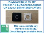 Keyboard Replacement Keys for HP Pavilion 15-EC Gaming Laptops UK Layout Backlit