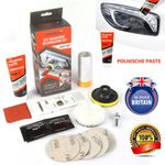 Heavy Duty Headlight Restoration Kit Car Lens Lamp Cleaning Sanding Repair Tools