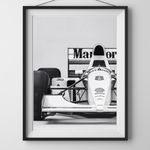 Formula 1 Car Poster F1 Motorsport Wall Art Print Black White A1–A5
