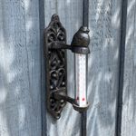 Garden Thermometer Outdoor Bird Temperature Gauge Wall Art Fence Decoration Gift