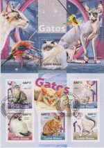 Cats Guine Bissau Stamped 2602