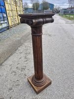 Antique Edwardian Oak Torchere Bust Stand