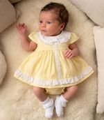 Premature Baby Girl Dress Set Prem Small Early Tiny Frilly Lemon