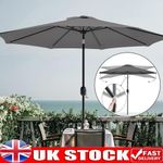 3M Large  Garden Parasol  Sun Shade Canopy Outdoor Patio Umbrella Crank Tilt ~