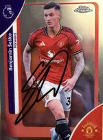 Benjamin Sesko Manchester United Topps Chrome Premier League 26 Hand Signed Card