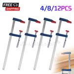 4/8/12 Pcs Adjustable F-Clamps Wood Metal Clamp Woodworking Tools 50mm x 300mm