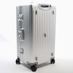 30" Premium Full Aluminium Suitcase Trunk Style Check In Spinner Case - Silver