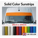 30cm x 200cm Solid Car Sunstrip Windscreen Banner Plain UK Seller