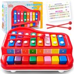 Kids Musical Instruments, 2 in 1 Baby Piano Xylophone for Toddlers 1-3 Years Old