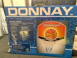 Donnay Wall-Mounted Basketball Hoop Set Wooden Backboard Ring Net Bolts 23.8"