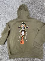 Men’s 2XL Kumu Leather Carp Hoodie Top Carp Fishing Jumper Top Hoody Khaki Green