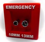 Emergency Socket Holder 10mm & 13mm – Red Wall Mount Tool Holder MAGNETIC /