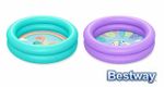 Kids Inflatable Paddling Pool 61cm Baby Toddler 2 Ring Pool 21L Random Colour