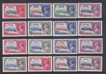 1935 Silver Jubilee MM (1 x MNH) Sets x 4. Falkland, Dominica, Antigua, Cyprus.