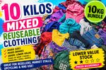 10KG Women's Men's Kids Mixed Clothing Job Lot Bundle Resale -Stock Photos