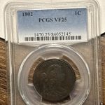 1802 Draped Bust Large Cent : PCGS VF25