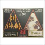 Def Leppard Forest National Brussels 1988 Concert Poster (Belgium)