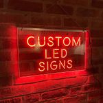 Custom LED Neon Look Sign Personalised Light Up Illuminated Bar Man Cave Sign