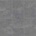 Grey Stone Tile Effect Vinyl Flooring Felt Back Lino Kitchen Bathroom 2m 3m