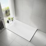 White Shower Tray SMC Slip-Resistance Shower Base Easy Clean Free Waste