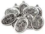 10 PCS x St Michael Guardian Angel Charms Holy Saint Pendants 26mm x 16mm Joblot